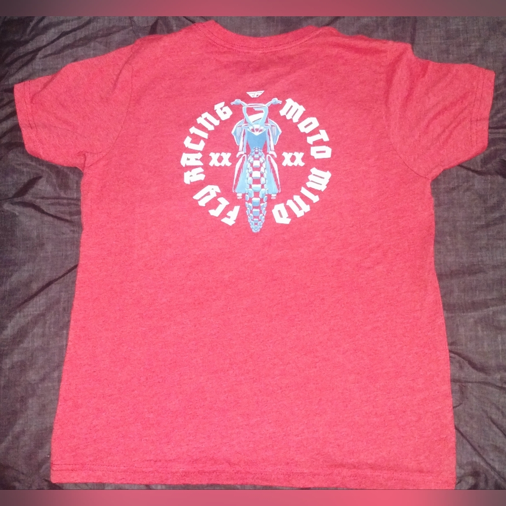 Boys Fly Racing Moto Mind T-Shirt Sixe Large Worn 1x Like New Condition